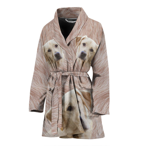 Labrador Retriever Print Women's Bath Robe