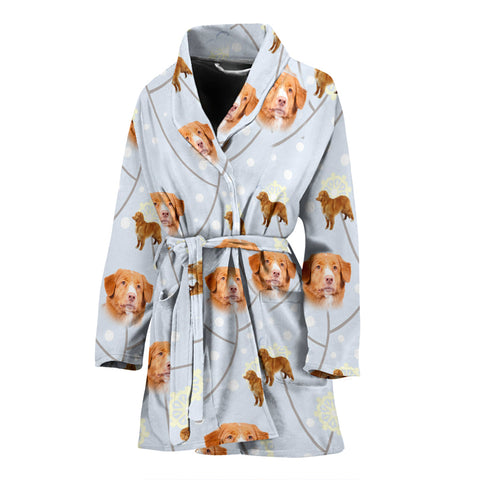 Nova Scotia Duck Tolling Retriever Dog Print Women's Bath Robe