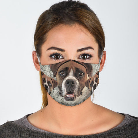 Amazing Boxer Dog Print Face Mask