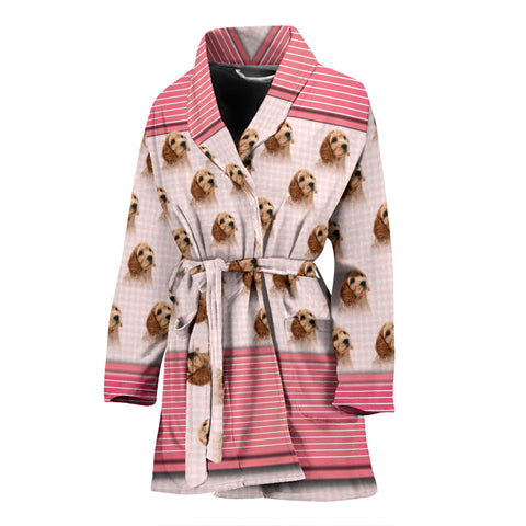 Cockapoo Dog Print Women's Bath Robe