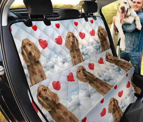 Cute Cocker Spaniel With Heart Print Pet Seat Covers