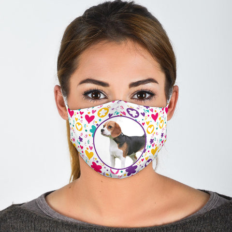 Cute Beagle Dog Print Face Mask