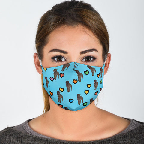 Bouvier des Flandres Dog Love Patterns Print Face Mask