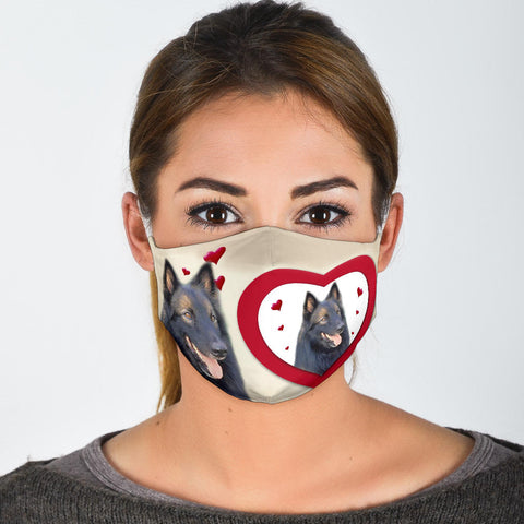 Belgium Tervuren In Heart Print Face Mask