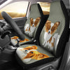 Cute Papillon Dog Print Car Seat Covers