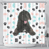 Spanish Water Dog Print Shower Curtain