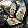 Hand Crafted Red Brangus Cattle (Cow) Print Car Seat Covers