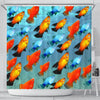 Platy Fish Print Shower Curtains