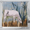 Chianina Cattle (Cow) Print Shower Curtain