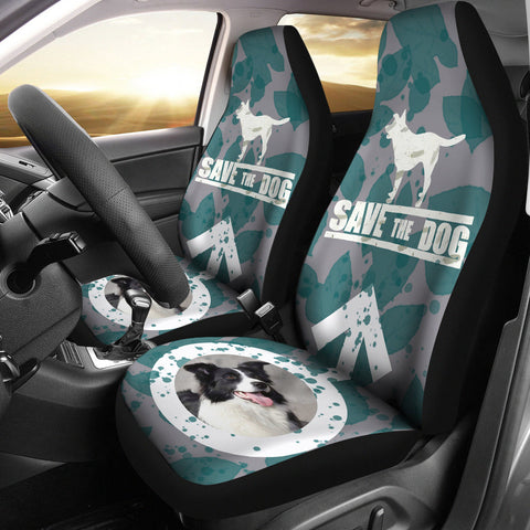 'Save The Dog' Print Car Seat Covers