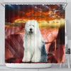 Old English Sheepdog Print Shower Curtains