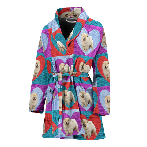 Chow Chow Dog Print Women's Bath Robe