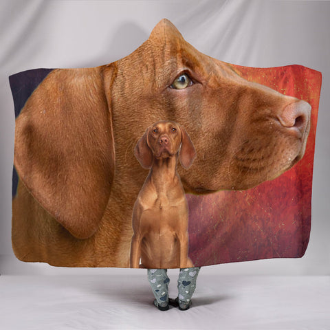 Vizsla Dog Print Hooded Blanket