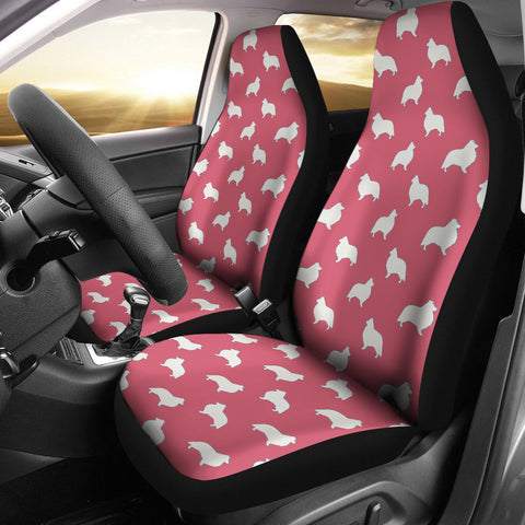 Shetland Sheepdog Pattern Print Car Seat Covers