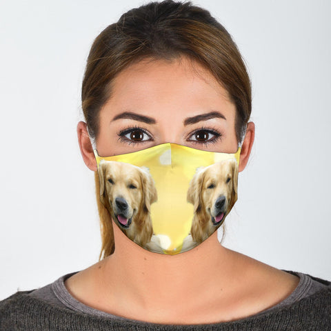 Golden Retriever Print Face Mask