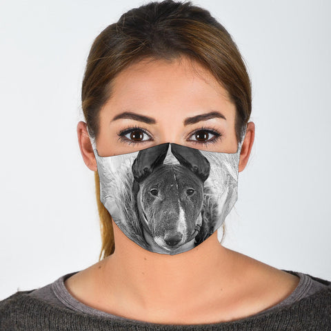 Lovely Miniature Bull Terrier Print Face Mask