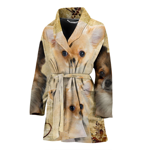 Lovely Chihuahua Dog Print Women's Bath Robe