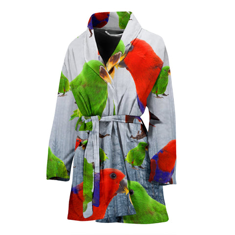 Ecletus Parrot Print Women's Bath Robe