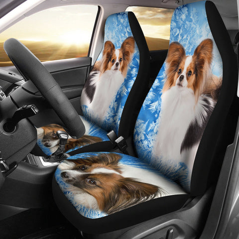 Papillon Dog Print Car Seat Covers