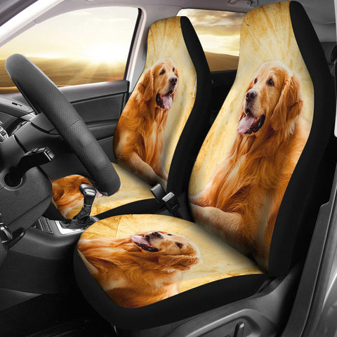 Golden Retriever Print Car Seat Covers