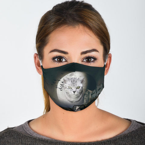 Cute European Shorthair Cat Print Face Mask