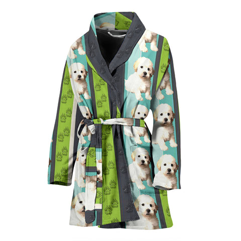 ShihPoo Dog Patterns Print Women's Bath Robe