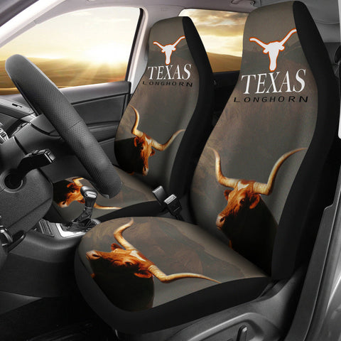 Texas Longhorn Cattle (Cow) Print Car Seat Covers