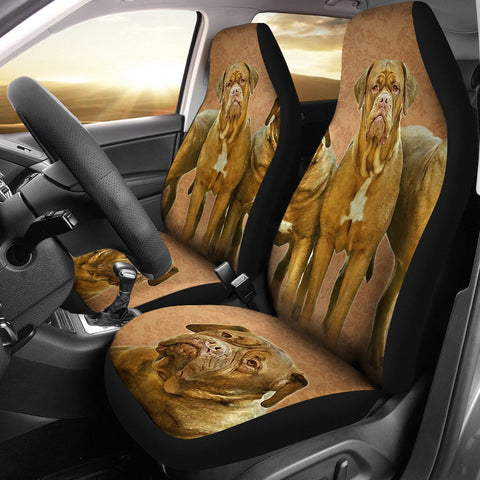 Dogue De Bordeaux Print Car Seat Covers