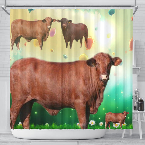 Amazing Santa Gertrudis cattle (Cow) Print Shower Curtain