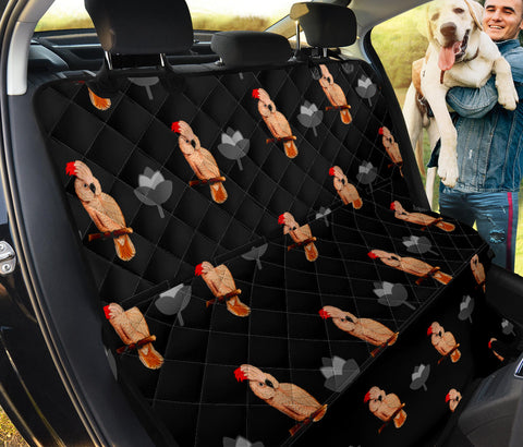 Salmon-crested cockatoo Parrot Black Print Pet Seat Covers