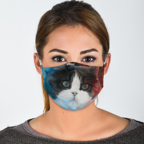 Lovely British Longhair Cat Print Face Mask