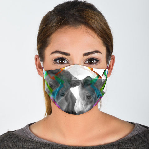 Cute Two Basenji Dog Print Face Mask