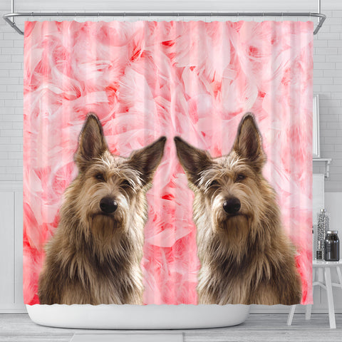 Berger Picard On Pink Print Shower Curtains