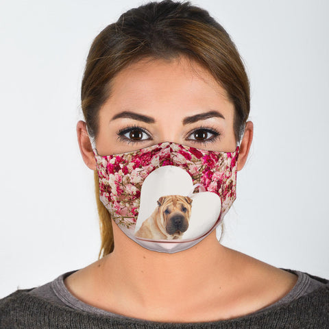 Shar Pei Dog Print Face Mask