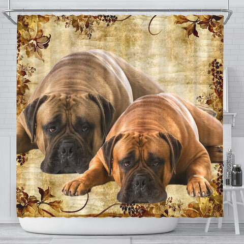 Bullmastiff Print Shower Curtains