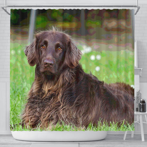 German Longhair Pointer Print Shower Curtains