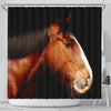 Shire Horse Print Shower Curtains