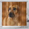 Rhodesian Ridgeback Dog Print Shower Curtain