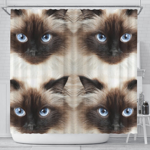 Himalayan Cat Print Shower Curtain
