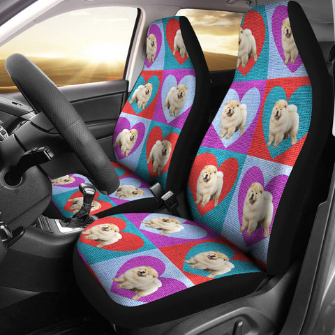 Chow Chow Dog Print Car Seat Covers