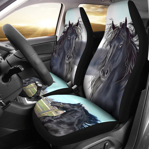 Friesian Horse Print Car Seat Covers