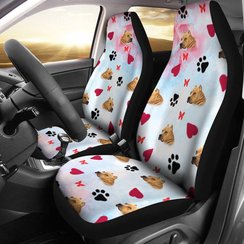 American Staffordshire Terrier Patterns Print Car Seat Covers