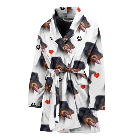 Beauceron Dog Patterns Print Women's Bath Robe