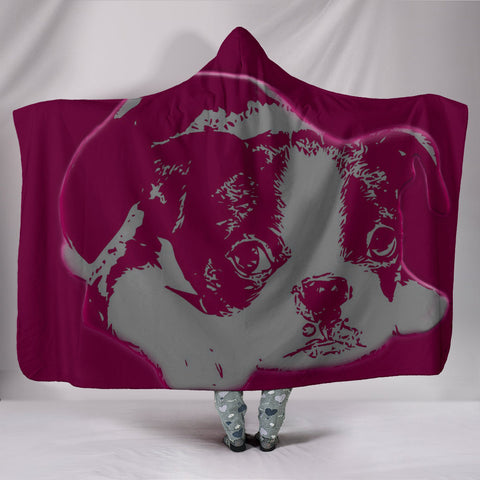 Cutest Boston Terrier Print Hooded Blanket