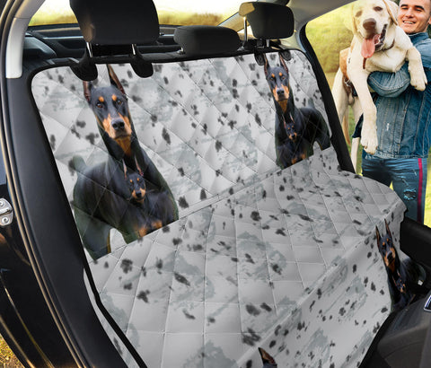 Cute Doberman Pinscher Print Pet Seat Covers