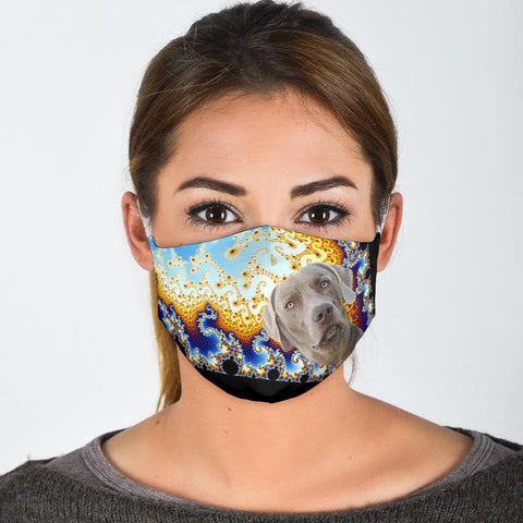 Cute Weimaraner Dog Print Face Mask