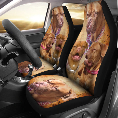 Cute Bordeaux Mastiff Print Custom Car Seat Covers