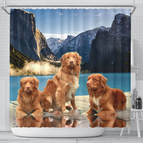 Nova Scotia Duck Tolling Retriever Print Shower Curtains