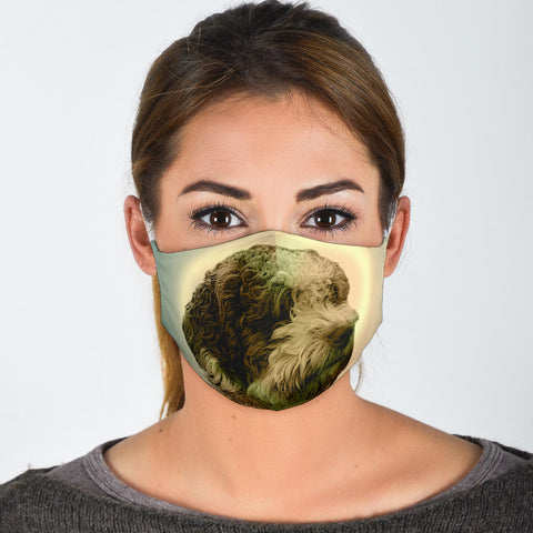 Amazing Spanish Water Dog Print Face Mask