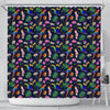 Lovely Parrot Floral Print Shower Curtains